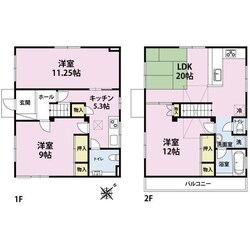 鶴舞4丁目戸建貸家の物件間取画像